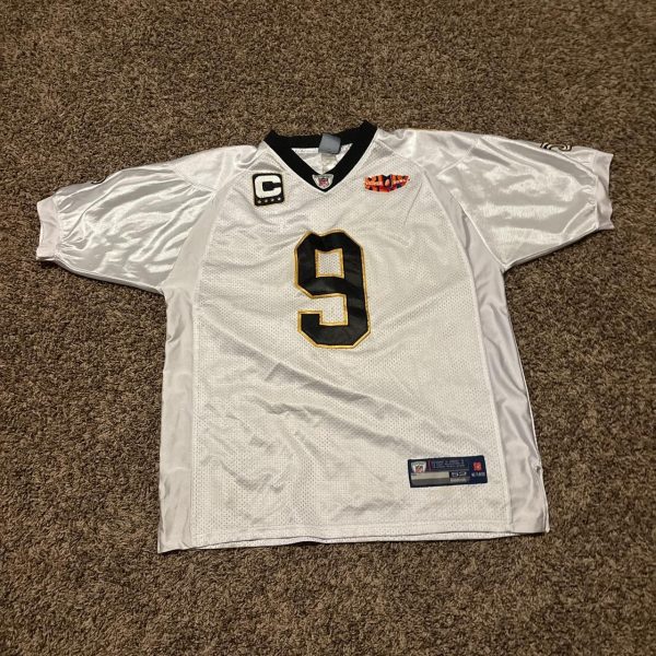 New Orleans Saints Drew Brees Super Bowl white