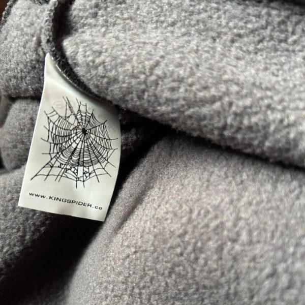 Spider Worldwide Men's Grey and Green Hoodie