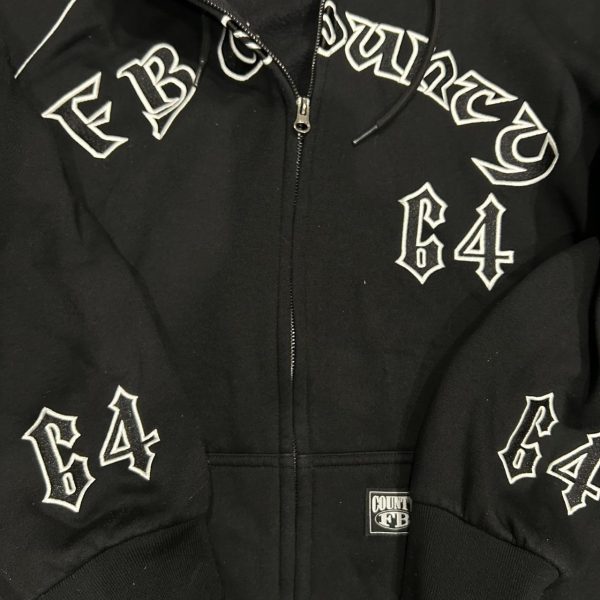 FB COUNTRY BLACK ZIP UP