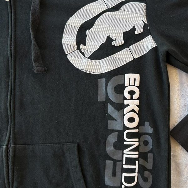 Ecko Unltd. Men's Black and Green Hoodie