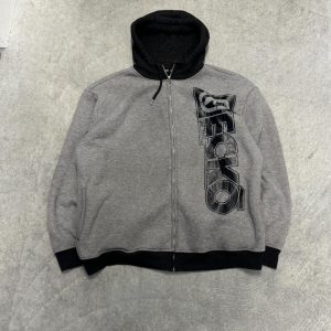 P0 (59) Ecko Unltd. Men's Grey and Black Hoodie