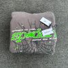 Spider Worldwide Men's Grey and Green Hoodie
