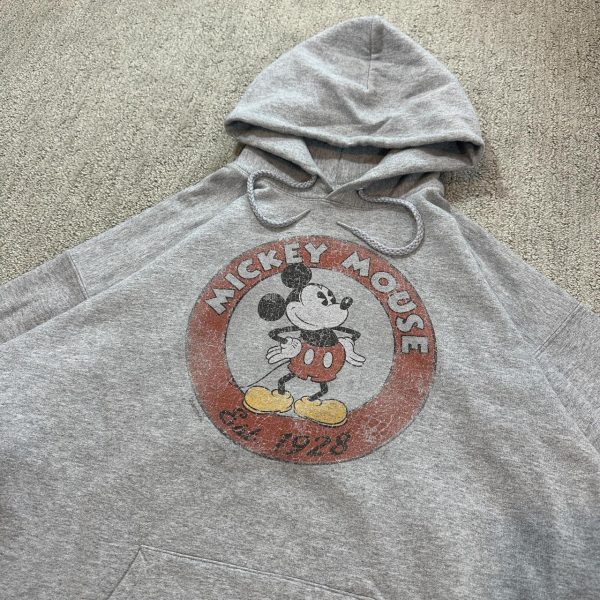 Disney Men's Grey Hoodie Size XL