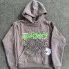 Spider Worldwide Men's Grey and Green Hoodie