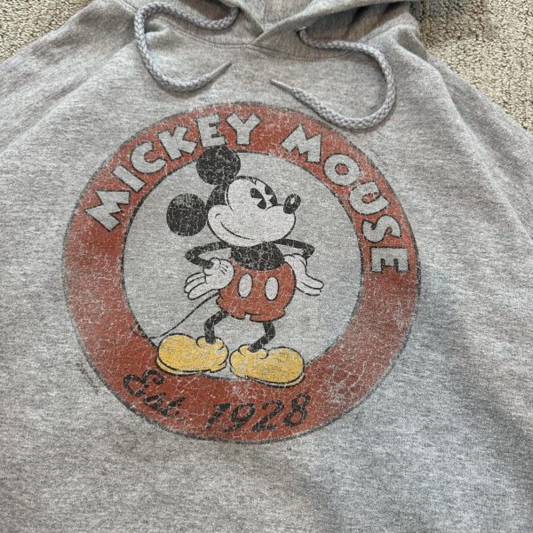 Disney Men's Grey Hoodie Size XL