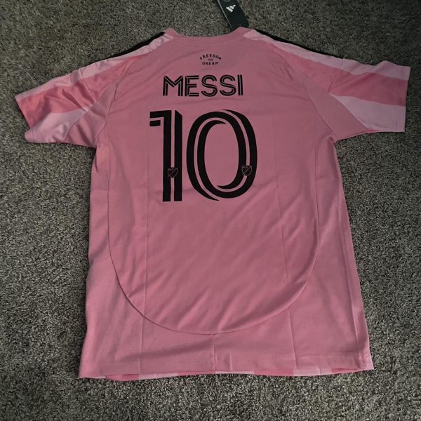 Pink and black Lionel Messi Adidas  jersey inter miami